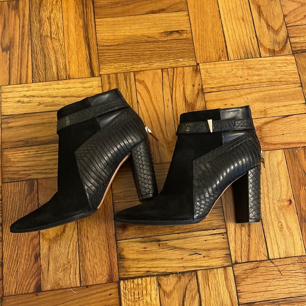 Prabal Gurung boots in genuine python and suede leather sz 37